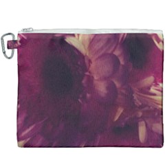 Purple Highlighted Flowers Canvas Cosmetic Bag (xxxl) by okhismakingart