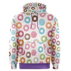 Donut Pattern With Funny Candies Men s Pullover Hoodie by genx