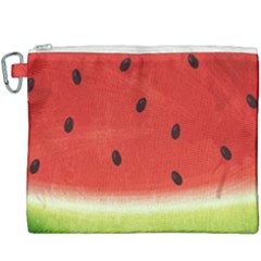 Juicy Paint Texture Watermelon Red And Green Watercolor Canvas Cosmetic Bag (xxxl) by genx
