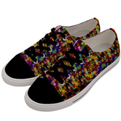Color Mosaic Background Wall Men s Low Top Canvas Sneakers by Pakrebo