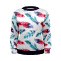 Feathers Boho Style Purple Red and Blue Watercolor Women s Sweatshirt View1