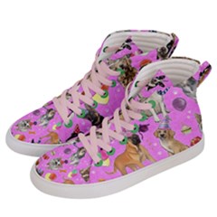 Pup Party Women s Hi-top Skate Sneakers by 100rainbowdresses