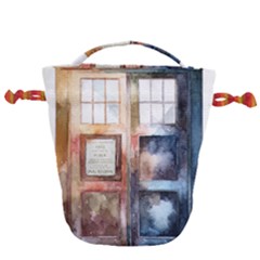 Tardis Doctor Who Transparent Drawstring Bucket Bag by Sudhe