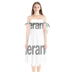 Theranos Logo Shoulder Tie Bardot Midi Dress by milliahood