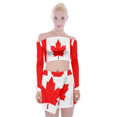 Flag Of Canada, 1964 Off Shoulder Top With Mini Skirt Set by abbeyz71