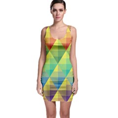 Background Colorful Geometric Triangle Bodycon Dress by HermanTelo