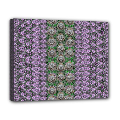 Decorative Juwel And Pearls Ornate Deluxe Canvas 20  X 16  (stretched) by pepitasart