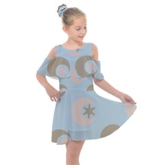 Moon Star Air Heaven Kids  Shoulder Cutout Chiffon Dress by HermanTelo