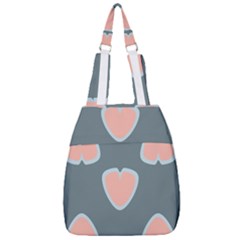 Hearts Love Blue Pink Green Center Zip Backpack by HermanTelo