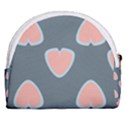 Hearts Love Blue Pink Green Horseshoe Style Canvas Pouch View2