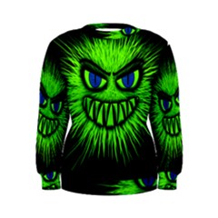 Monster Green Evil Common Women s Sweatshirt by HermanTelo