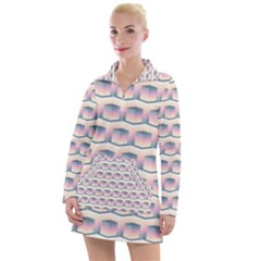 Seamless Pattern Background Cube Women s Long Sleeve Casual Dress by HermanTelo