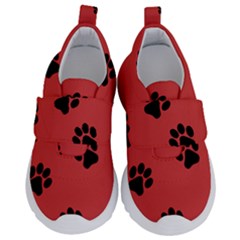 Paw Prints Background Animal Kids  Velcro No Lace Shoes by HermanTelo