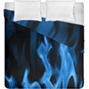 Smoke Flame Abstract Blue Duvet Cover Double Side (King Size) View1