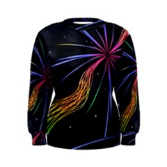 Stars Space Firework Burst Light Women s Sweatshirt by HermanTelo