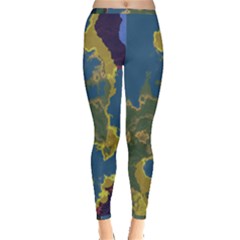 Map Geography World Inside Out Leggings by HermanTelo