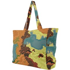 Map Geography World Yellow Simple Shoulder Bag by HermanTelo