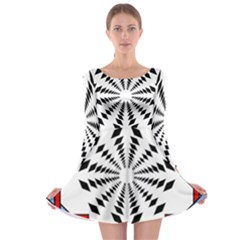Star Illusion Mandala Long Sleeve Skater Dress by HermanTelo