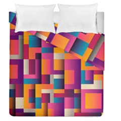 Abstract Background Geometry Blocks Duvet Cover Double Side (queen Size) by Alisyart