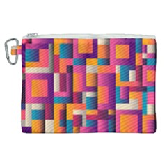 Abstract Background Geometry Blocks Canvas Cosmetic Bag (xl) by Alisyart