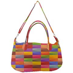 Abstract Background Geometric Removal Strap Handbag by Mariart