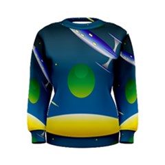 Rocket Spaceship Space Women s Sweatshirt by HermanTelo