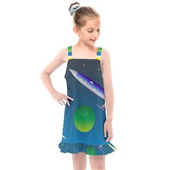 Rocket Spaceship Space Kids  Overall Dress by HermanTelo