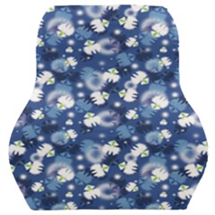 White Flowers Summer Plant Car Seat Back Cushion  by HermanTelo