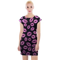 Pink Kisses Cap Sleeve Bodycon Dress by TheAmericanDream