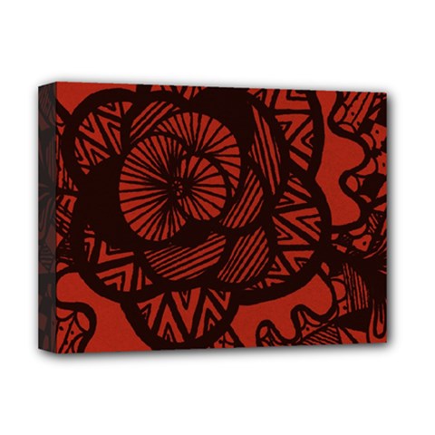 Background Abstract Red Black Deluxe Canvas 16  X 12  (stretched)  by Pakrebo