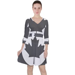 Roundel Of Canadian Air Force - Low Visibility Ruffle Dress by abbeyz71