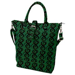 Abstract Pattern Graphic Lines Buckle Top Tote Bag by HermanTelo