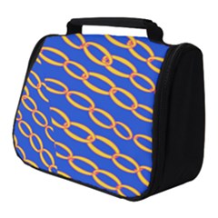 Blue Abstract Links Background Full Print Travel Pouch (small) by HermanTelo