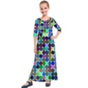 Geometric Background Colorful Kids  Quarter Sleeve Maxi Dress View1