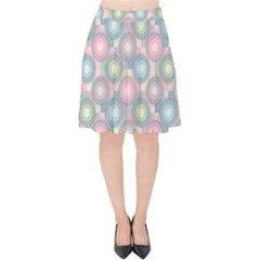 Seamless Pattern Pastels Background Velvet High Waist Skirt by HermanTelo