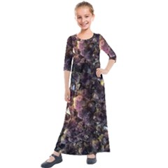 Amethyst Kids  Quarter Sleeve Maxi Dress by WensdaiAmbrose