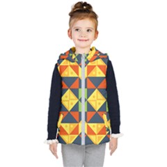 Background Geometric Color Plaid Kids  Hooded Puffer Vest by Mariart