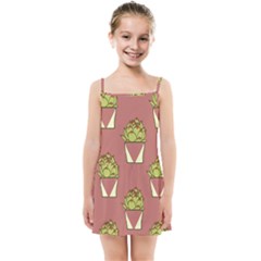 Cactus Pattern Background Texture Kids  Summer Sun Dress by HermanTelo