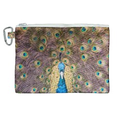 Bird Peacock Feather Canvas Cosmetic Bag (xl) by HermanTelo