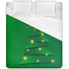 Christmas Tree Green Duvet Cover (california King Size) by HermanTelo