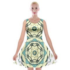 Circle Vector Background Abstract Velvet Skater Dress by HermanTelo