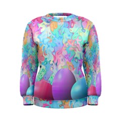 Eggs Happy Easter Rainbow Women s Sweatshirt by HermanTelo
