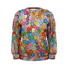 Floral Flowers Abstract Art Women s Sweatshirt by HermanTelo