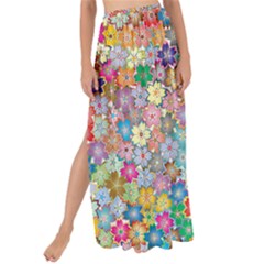 Floral Flowers Abstract Art Maxi Chiffon Tie-up Sarong by HermanTelo