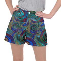 Fractal Abstract Line Wave Ripstop Shorts by HermanTelo