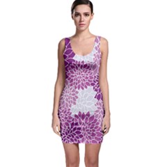 Floral Purple Bodycon Dress by HermanTelo