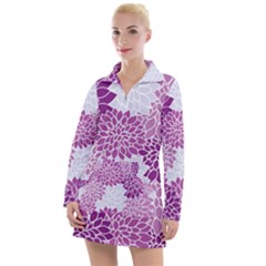 Floral Purple Women s Long Sleeve Casual Dress by HermanTelo