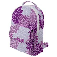 Floral Purple Flap Pocket Backpack (small) by HermanTelo
