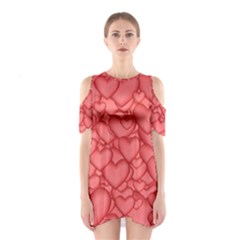 Hearts Love Valentine Shoulder Cutout One Piece Dress by HermanTelo