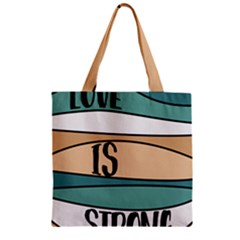 Love Sign Romantic Zipper Grocery Tote Bag by HermanTelo